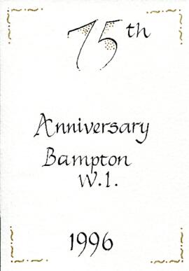 Bampton WI celebrate their 75th anniversary July 10th 1996