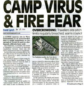 The Paddocks declared a fire and virus hazard at over crowded caravan site