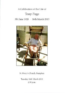 Tony Page, his life's work and work for Bampton Archive