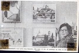 Sheila Brookson exhibits her oil painting in the Gallery 1980
