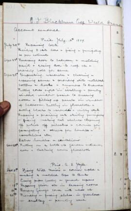 Pages from the Invoice ledger of Mr Joyce from 1907
