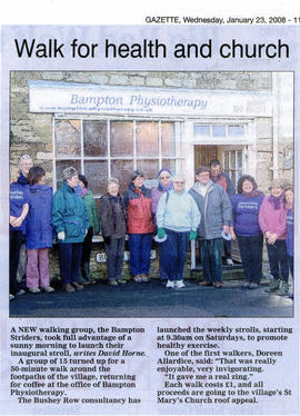 New walking group with Bampton Physiotherapy