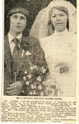 Valerie Denise Adams & Christopher Collett, wedding day 1981