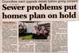 Worries about sewerage system coping with 38 more houses proposed in Aston April 2014