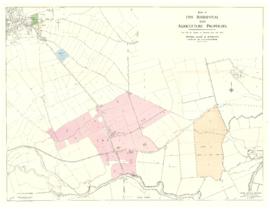 Map with the sale of 5 residential and agricultural properties 1962