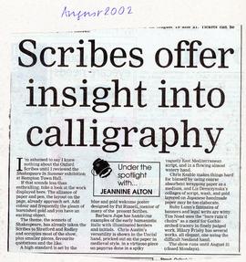 'Sonnets of Shakespeare' describes with calligraphy August 2002