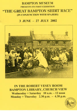 Poster for the Bampton Community Archive's first ever exhibition June-July 2002