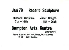 Sculptures by Richard Wiltshire and Janet Hedges January 1979
