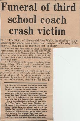 1972 Funeral Of Alec White - Victim Of Coach Crash