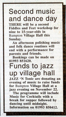 Music & Dance day for Fiddles & Feet Nov 1997