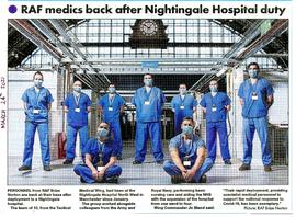 RAF Brize Norton: RAF Medics back from Nightingale Hospital duty