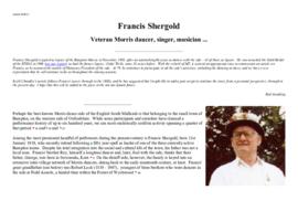 Francis George Shergold in 2002 & his obituary in the Guardian January 2009