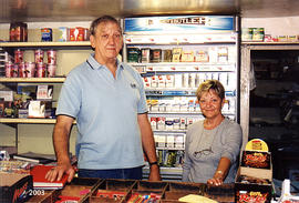 Tom & Sylvia Papworth in their Newsagents 2003