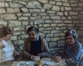 L-R Mrs Betty Lock, Miss Farmer, Mrs Daphney Gaydon. 1986