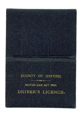 Back of Albert's driving licence