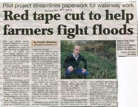 Red Tape cut to help Farmers Fight Floods