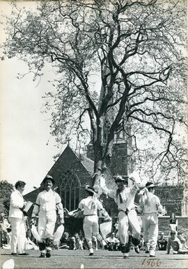 Bampton Morris squire Francis Shergold at The Deanery 1966