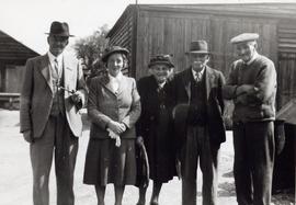 Albert Townsend with his brothers and wives. Next to Albert is Edgar Townsend and wife Mercy nee ...