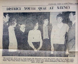 Bampton Youth Club quiz in Witney. February 2nd 1973