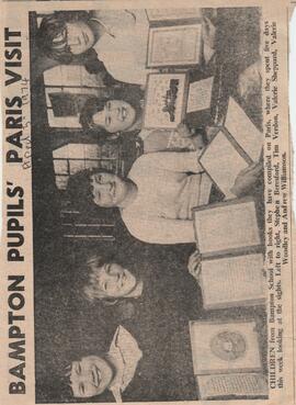 1974 Bampton Pupils Paris Visit