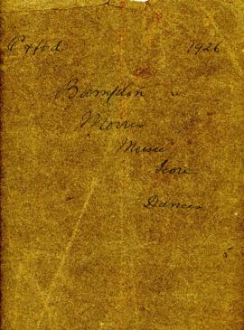 Music score for Bampton Morris tunes compiled in 1926