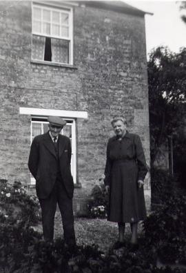 Albert and Mary E Townsend at home at Castle View farmhouse