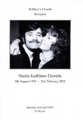 Sheila Kathleen Daniels 1933-2022  Funeral Service