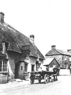 The Elephant and Castle looking towards the centre of Bampton