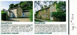 Witney Gazette August 6th 2014.  Two properties for sale. Suggested prices are £375,000 and £420,000