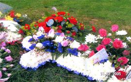 Funeral flower of Francis Shergold for wife Ann Feb 13th 2005