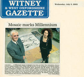 A Mosaic for The Millennium by the Town Hall July 2002
