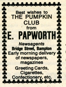 Emmies  (E.Papworth) Advert in Witney Gazette 1984