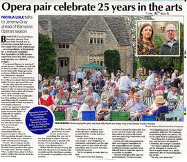 Jeremy Gray & Gilly French celebrate 25 years of Bampton Opera