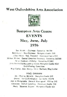 Events catalogue for May, June and July 1976