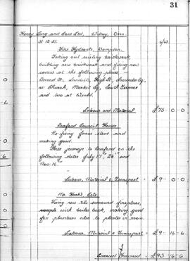 Pages from the ledger of a jobbing builder in Bampton