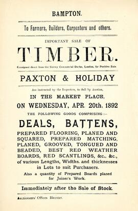 Timber Auction 1892
