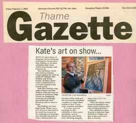 Kate Watkins' art on show February 2003