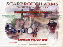Poster for Scarborough Arms July 6th 1996 Bampton Morris attending