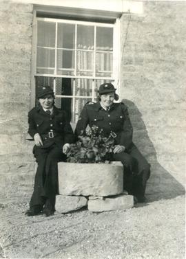 Winnie Brown and Dora Townsend in ARP uniform
