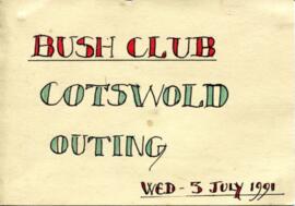 Bush Club Cotswold Outing Wed July 3rd 1991