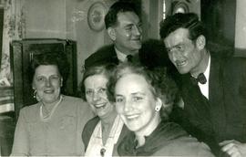 Bowling Club dinner Feb 1954 Trav Gordon, Francis Shergold, Mrs Gordon, Bessie Townsend, Ann Sher...