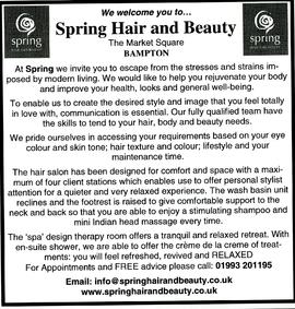 Spring Hair & Beauty salon in the Market Square