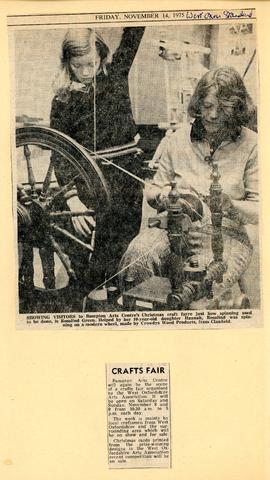 Christmas Craft Fair December 1975 - spinning