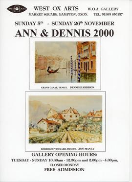 Ann Manly & Dennis Harrison exhibition November 2000