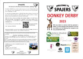 SPAJERS: Donkey Derby 2023 Programme