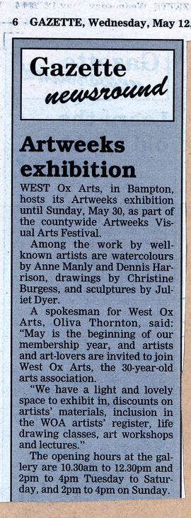 Artweeks Exhibition May 2004