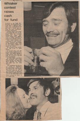 1973 Whisker Contest Raises Cash For Fund - Bill Daniels And Chris Lewis At The Eagle Inn