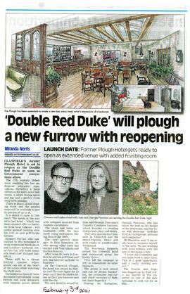 Double Red Duke nee The Plough Hotel in Clanfield to open to re-open 2021