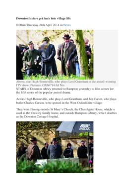 Downton filming in Bampton April 23rd 2014