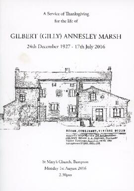 Gilbert 'Gilly' Annesley Marsh December 24th 1927 to July 17th 2016